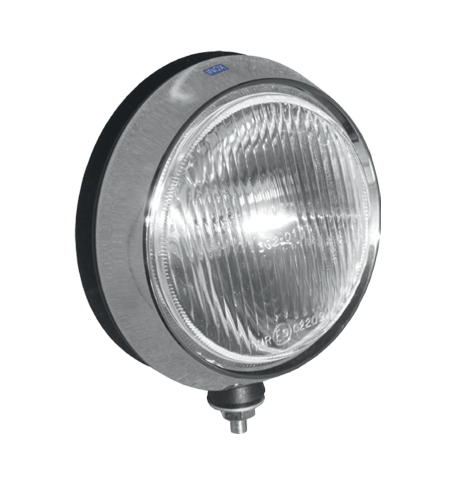 FAROL LONGO ALCANCE BRANCO LAMPADA H3 55W C/ARO INOX