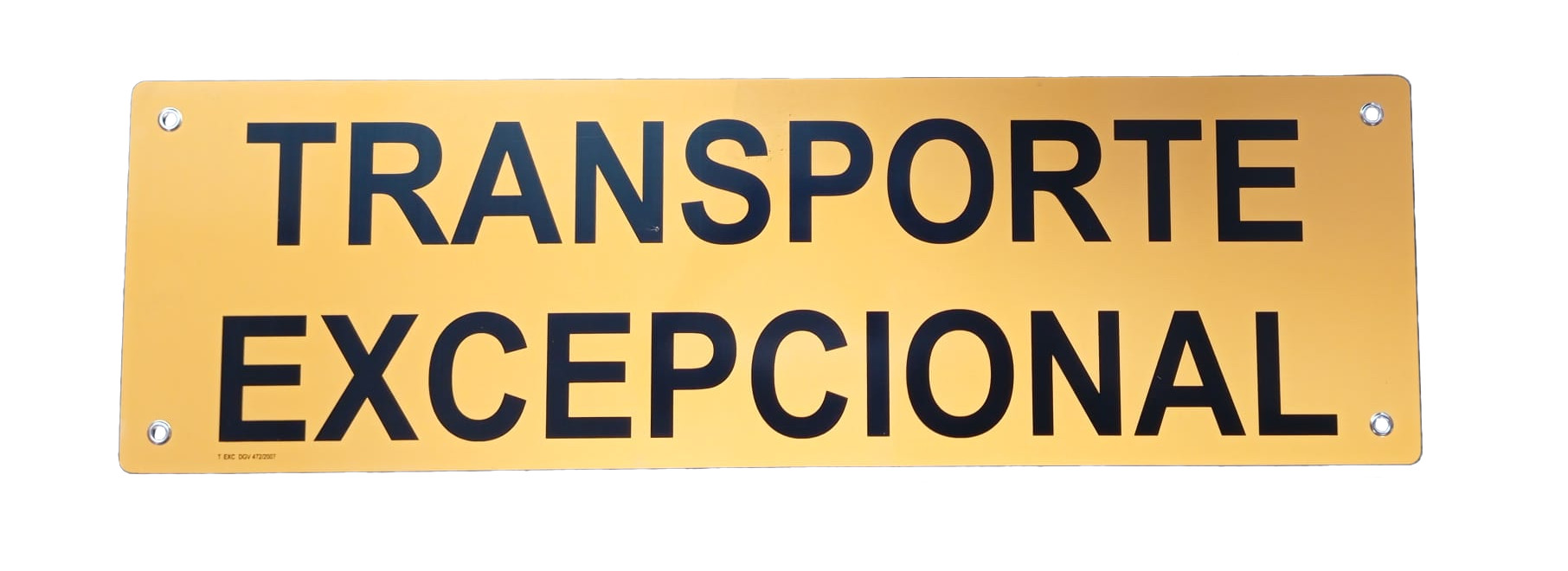 PAINEL TRANSP. EXCEPCIONAIS ALUMINIO C/ILHOS NIVEL1