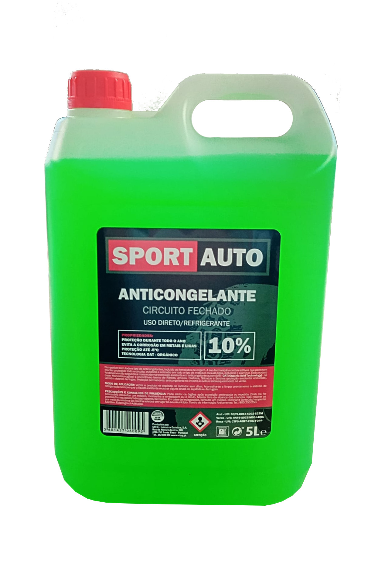 ANTI CONGELANTE 10%  VERDE 5L SPORT AUTO