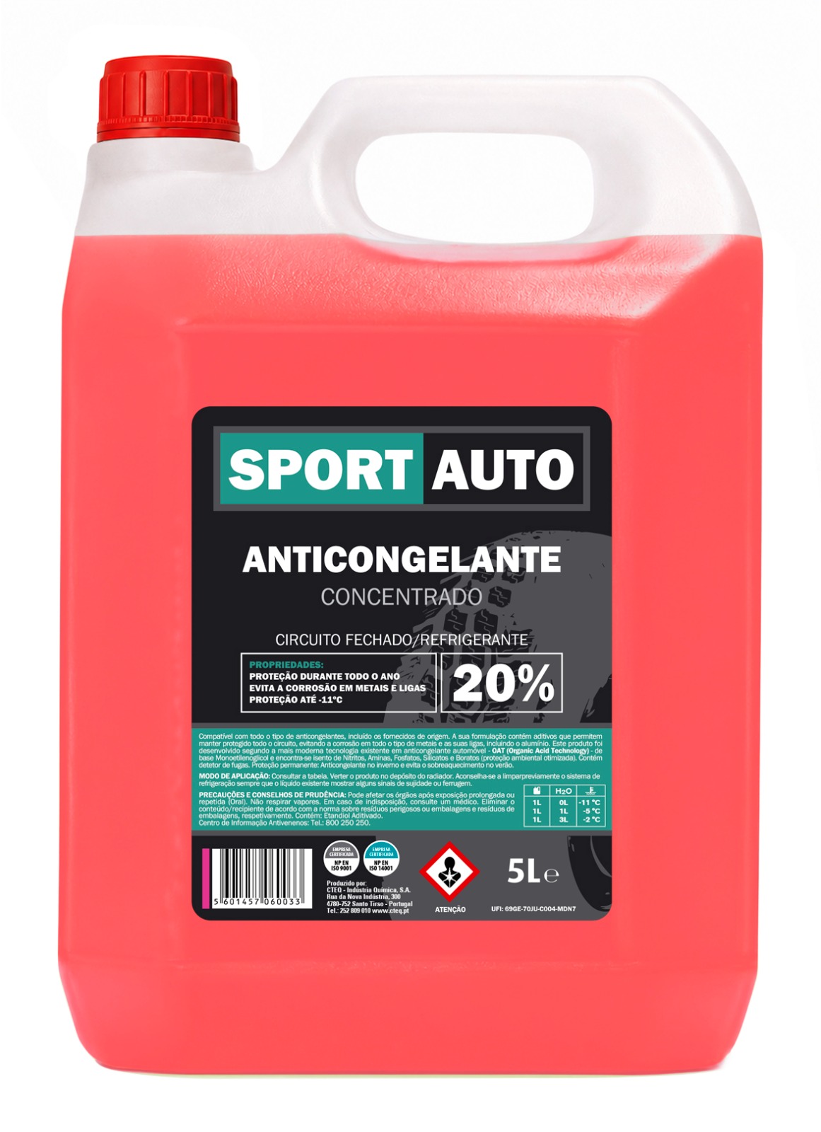 ANTI CONGELANTE 20%  ROSA 5L SPORT AUTO