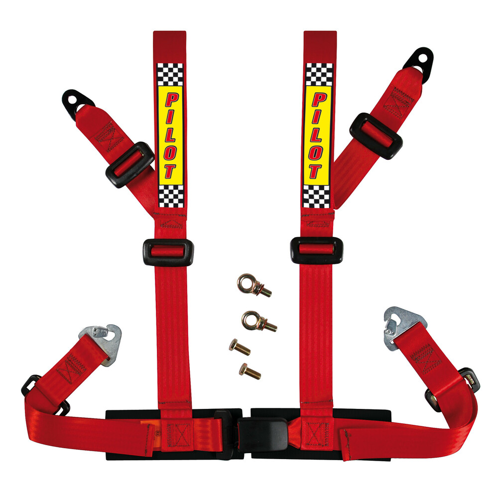 CINTO DE SEGURANÇA RACING 4 PONTOS, VERMELHO E2-048120