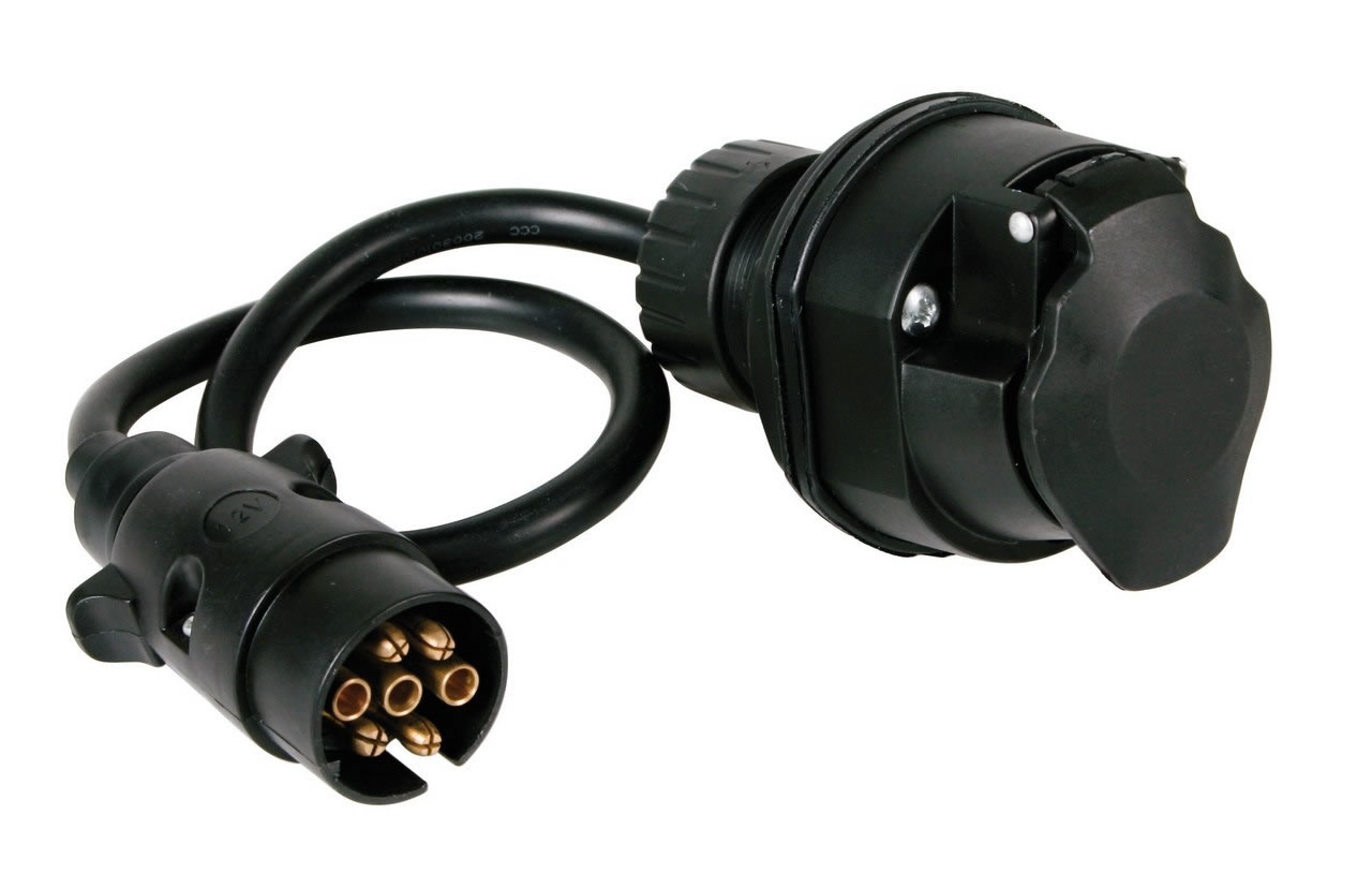 ADAPTADOR 7 POLOS MACHO P/ 13 POLOS FEMEA C/EXTENSAO