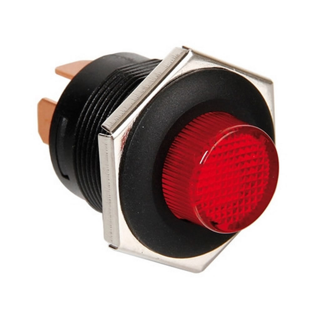 INTERRUTOR START 12/24V 5 AMP  COM LED VERM