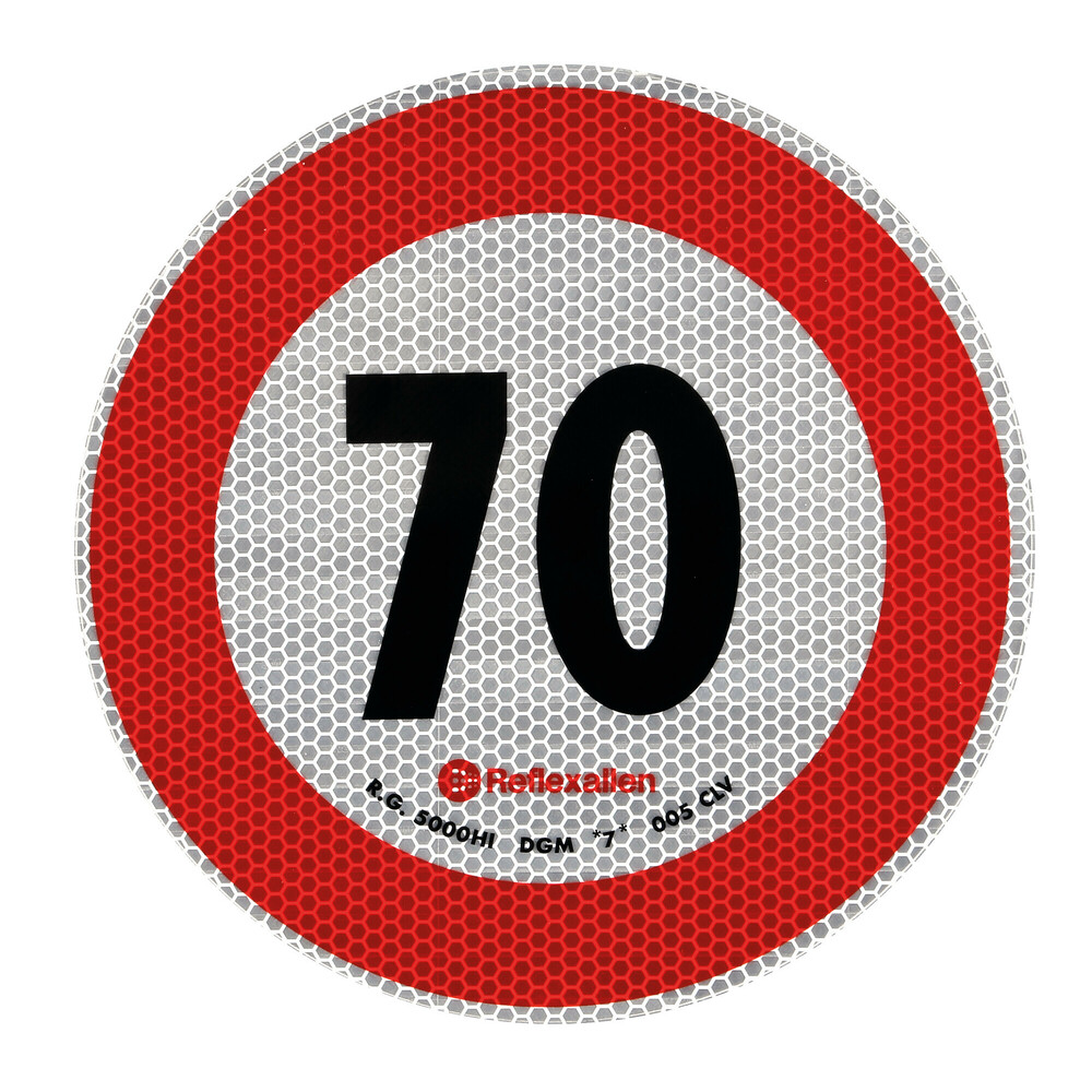 SINAL DE LIMITE VELOCIDADE 70KM/H