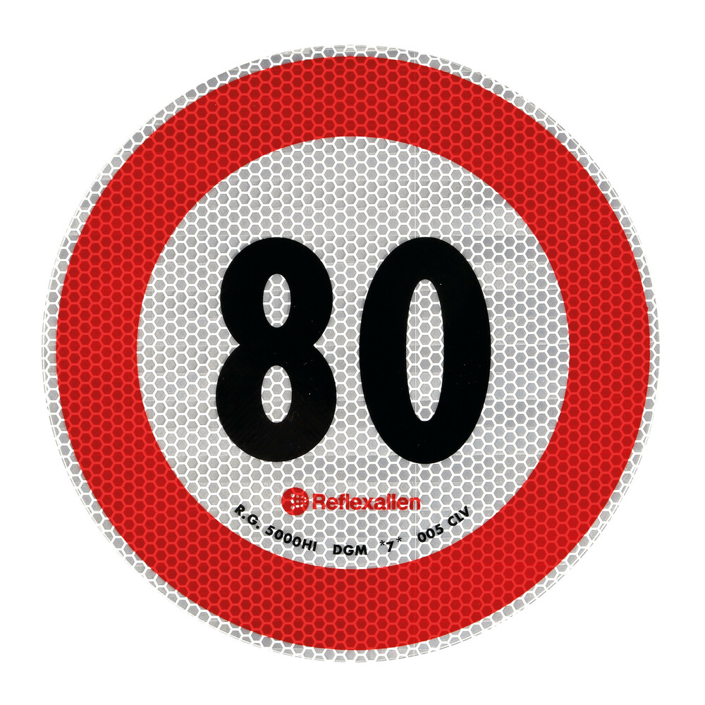 SINAL DE LIMITE VELOCIDADE 80KM/H