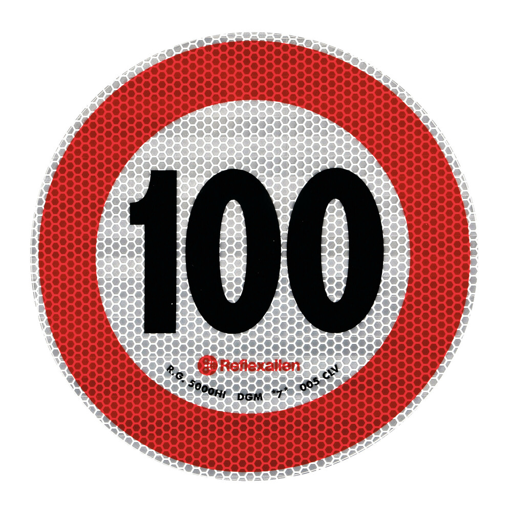 SINAL DE LIMITE VELOCIDADE 100KM/H