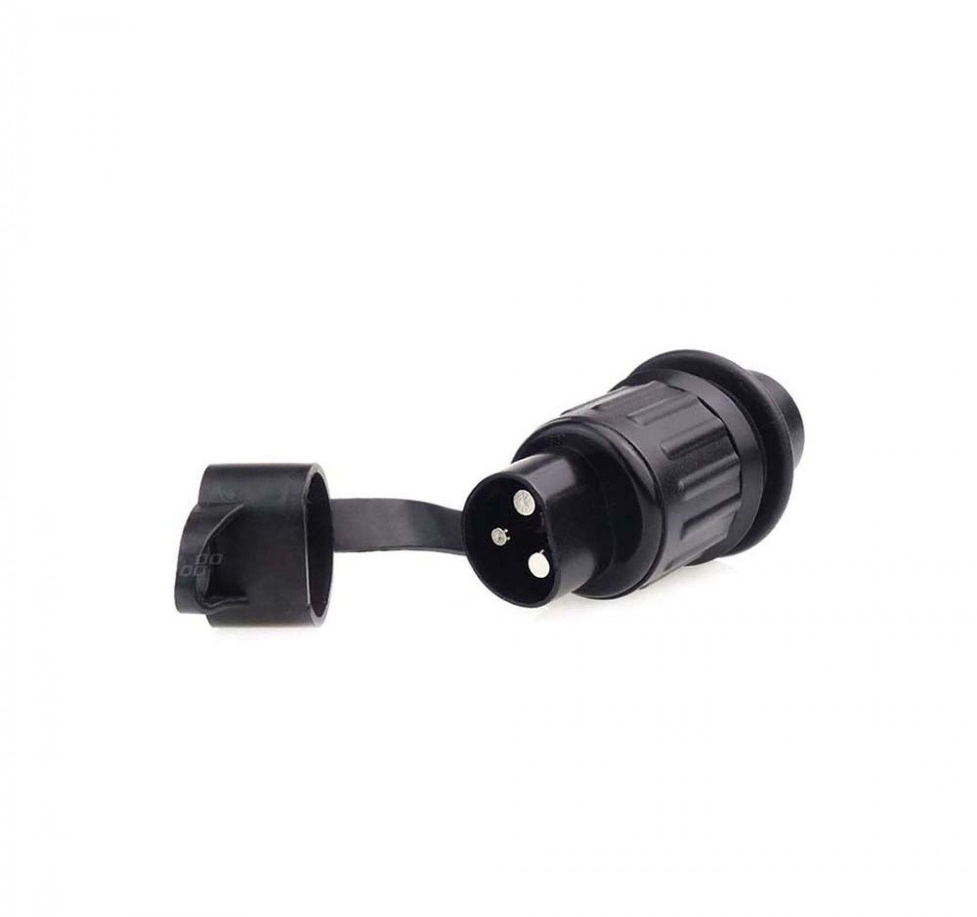 FICHA DE REBOQUE MACHO 3 PINOS C/TAMPA 12V