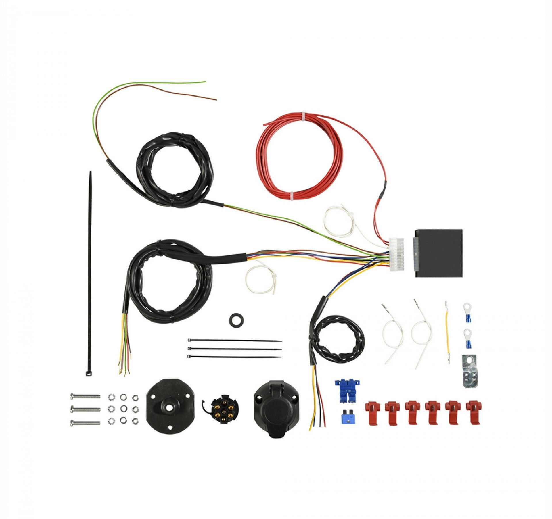 KIT ELETRICO UNIVERSAL C/FICHA DE REBOQUE 7 PINOS