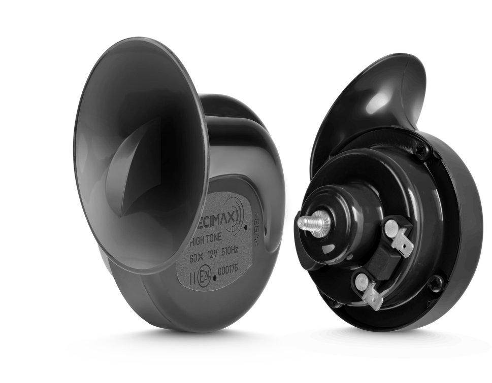 BUZINAS DECIMAX "TIPO CARACOL" 12V 6AMP 105-118DB
